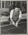 Garment worker at Hightstown factory, New Jersey