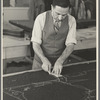 Garment worker at Hightstown factory, New Jersey