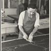 Garment worker at Hightstown factory, New Jersey