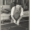 Garment worker at Hightstown factory, New Jersey