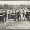 N.Y.A. guides distribute literature to Sunday visitors at Jersey Homesteads, Hightstown, New Jersey