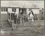Construction of houses, Jersey Homesteads, Hightstown, New Jersey