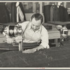 Philip Goldstein, assistant cutter in the cooperative garment factory, Jersey Homesteads, Hightstown, New Jersey
