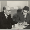 Samuel J. Finkler and his assistant, Harry Glanz. They are in charge of family selection at Jersey Homesteads, New Jersey