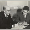 Samuel J. Finkler and his assistant, Harry Glanz. They are in charge of family selection at Jersey Homesteads, New Jersey