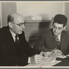 Samuel J. Finkler and his assistant, Harry Glanz. They are in charge of family selection at Jersey Homesteads, New Jersey