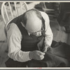 Closeup of tailor, Jersey Homesteads garment factory, Hightstown, New Jersey