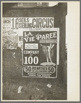 Sign pasted on building, Aledo, Illinois