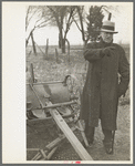Auctioneer at country auction near Aledo, Illinois