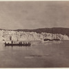 The steamer taking soundings in front of glacier