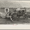 Tractor on Roy Merriott farm near Estherville, Iowa