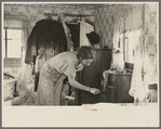 Interior of a shack in "Shantytown," Spencer, Iowa
