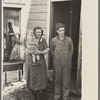 Mr. Rauhauser, wife and one of his seven children, Ruthven, Iowa. He works as a farm hand. At present he is out of work. He has made application for direct relief