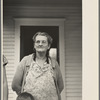 Mrs. Theodore F. Frank, wife of a formerly prosperous farm owner. The farm is now owned by a loan company and the family is left with very little resources