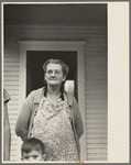 Mrs. Theodore F. Frank, wife of a formerly prosperous farm owner. The farm is now owned by a loan company and the family is left with very little resources