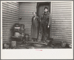 Mrs. Mary Kelsheimer and one of her sons on a tenant farm in Miller Township, Woodbury County, Iowa