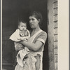 Mrs. Atkinson and baby. Atkinson rents from an estate and has eighty acres of very poor land on which to support his family of nine. Mrs. Atkinson walked fifteen miles to the relief office to get aid for the family, near Shannon City, Ringgold County, Iow