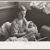 Woman and child, flood refugees in schoolhouse, Sikeston, Missouri