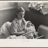 Woman and child, flood refugees in schoolhouse, Sikeston, Missouri