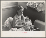 Woman and child, flood refugees in schoolhouse, Sikeston, Missouri