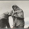Levee worker during the flood, on a raw day with a thirty-mile wind. These men are very cold and almost exhausted from constant work. Birds Point, Missouri