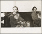 Mother and child, flood refugees in a schoolhouse at Sikeston, Missouri