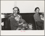 Mother and child, flood refugees in a schoolhouse at Sikeston, Missouri