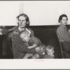 Mother and child, flood refugees in a schoolhouse at Sikeston, Missouri