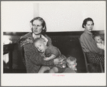 Mother and child, flood refugees in a schoolhouse at Sikeston, Missouri