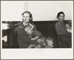 Mother and child, flood refugees in a schoolhouse at Sikeston, Missouri