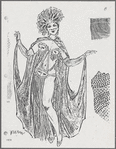 Costume sketches by Florence Klotz for the original Broadway production of Grind
