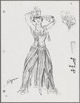 Costume sketches by Florence Klotz for the original Broadway production of Grind