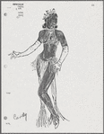 Costume sketches by Florence Klotz for the original Broadway production of Grind