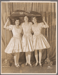 Clarence Nordstrom, Jack Whiting and John McCauley impersonating The Brox Sisters for the Lambs Public Gambol