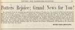 Ad: Potters Rejoice; Grand News for You!