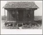 Front porch of sharecropper cabin, New Madrid County, Missouri