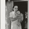 Wife and child of sharecropper, cut-over farmer in bottoms of Mississippi River