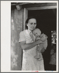 Wife and child of sharecropper, cut-over farmer in bottoms of Mississippi River