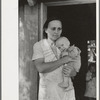 Wife and child of sharecropper, cut-over farmer in bottoms of Mississippi River