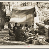 Indian family eating near Little Fork [i.e. Littlefork], Minnesota