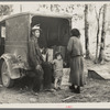 Blueberry pickers preparing to go to the fields near Little Fork [i.e. Littlefork], Minnesota