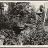 William Besson and mine shaft abandoned by him near Winton, Minnesota
