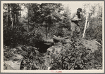 William Besson and mine shaft abandoned by him near Winton, Minnesota