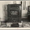 Heater in home of William Huravitch, farmer near Wheelock, North Dakota
