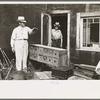 Auctioneer at S.W. Sparlin's sale, Orth, Minnesota
