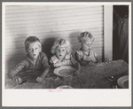 Children of Olaf Fugelberg waiting for dinner. Williams County, North Dakota