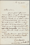 Letter from Delacroix