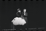 Joel Grey and unidentified in the stage production Cabaret
