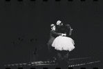 Joel Grey and unidentified in the stage production Cabaret