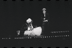 Joel Grey and unidentified in the stage production Cabaret